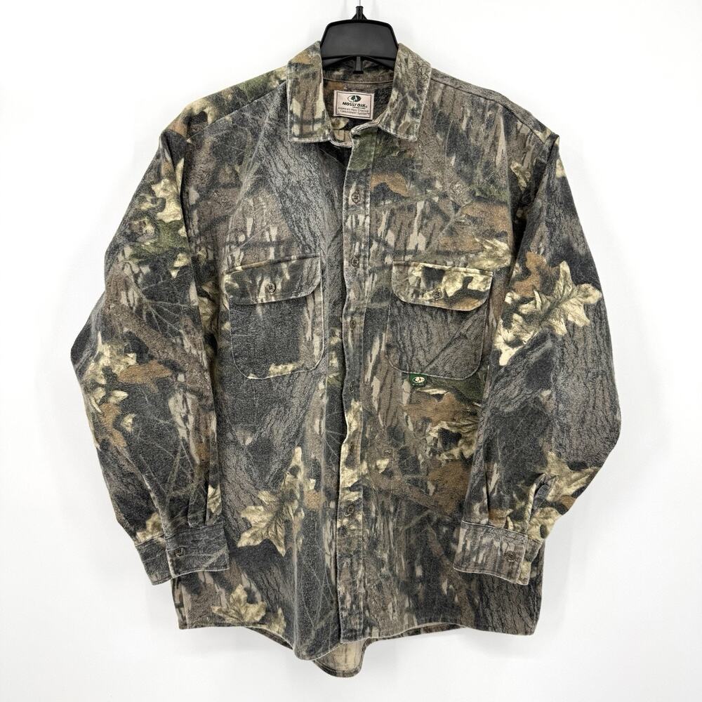 Mossy Oak Hunting Shirt Mens Size XL Chamois Break Up Camo NO SIZE TAG Vintage